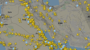 Iran Irak Flightradar in Echtzeit Foto Flightradar24.jpg